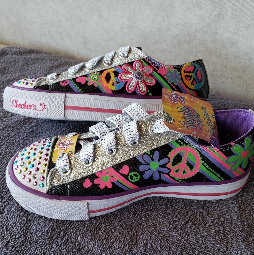 Skechers twinkle toes kids sneakers tennis shoes - Picture 2 of 3
